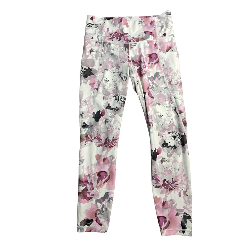 Women’s Athleta Salutation Stash Pocket Leggings in Peony Size Medium - Picture 2 of 10